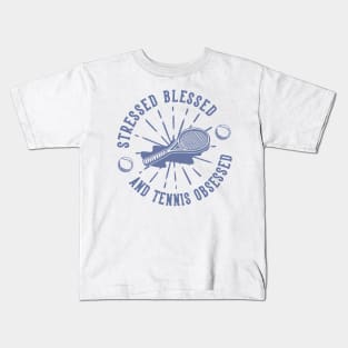 Blessed Tennis Obsessed Typography - Cool Kids T-Shirt